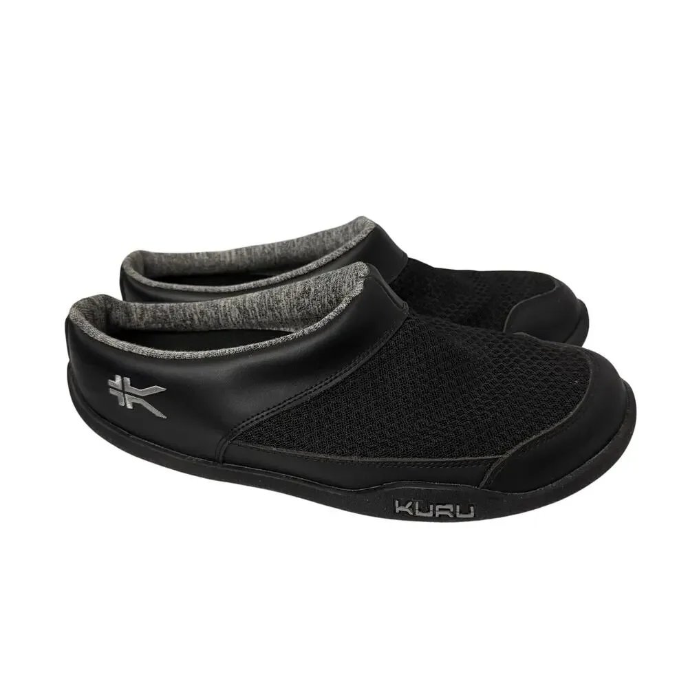 Kuru Draft Shoes Men's Size 10.5 Black Slip On Mules Comfort Slippers